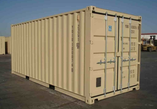 tan 20 ft one trip shipping container