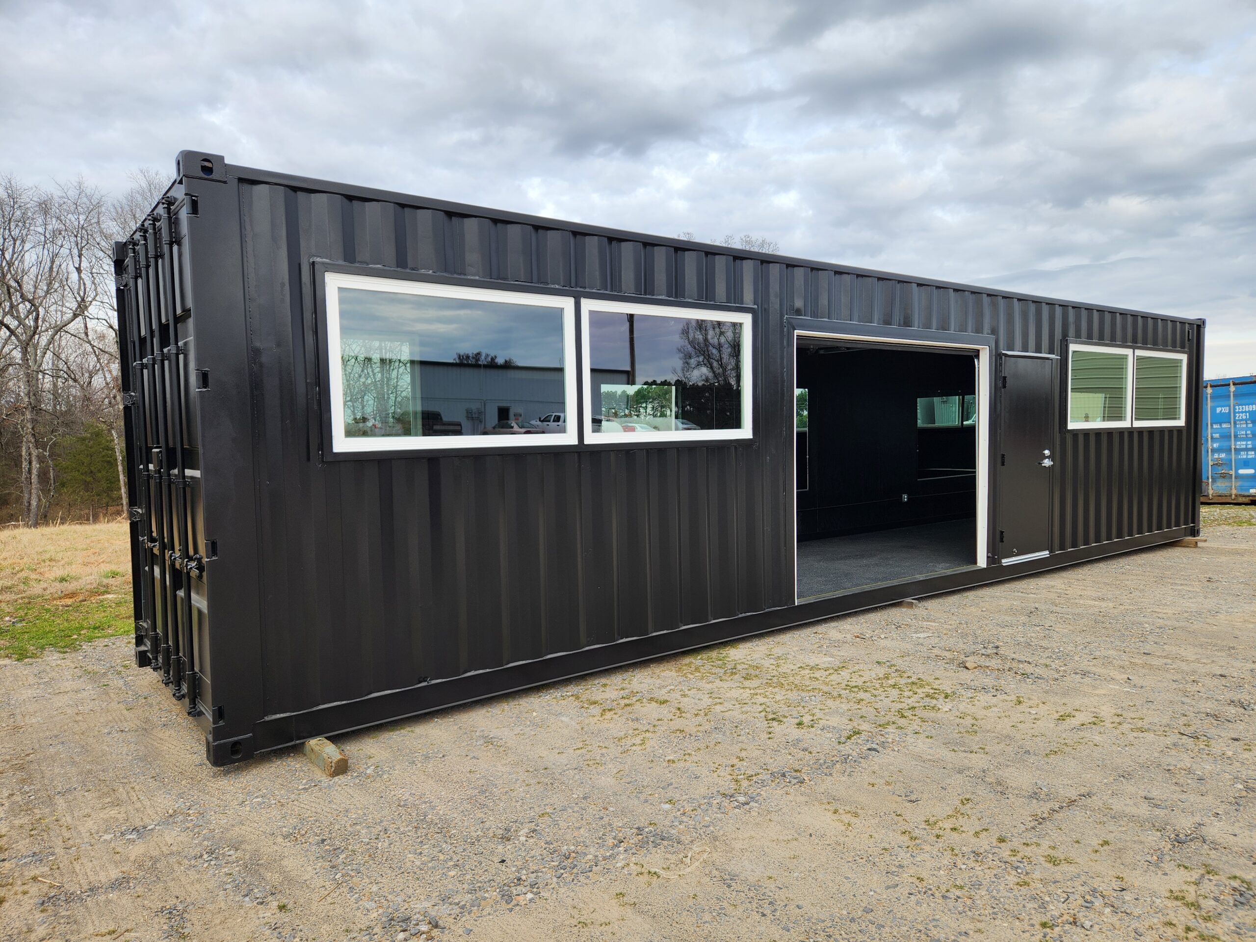 outside photo of container gym sideview
